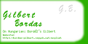 gilbert bordas business card